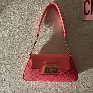 Juicy Couture Pink Shoulder Bag with Gold Details